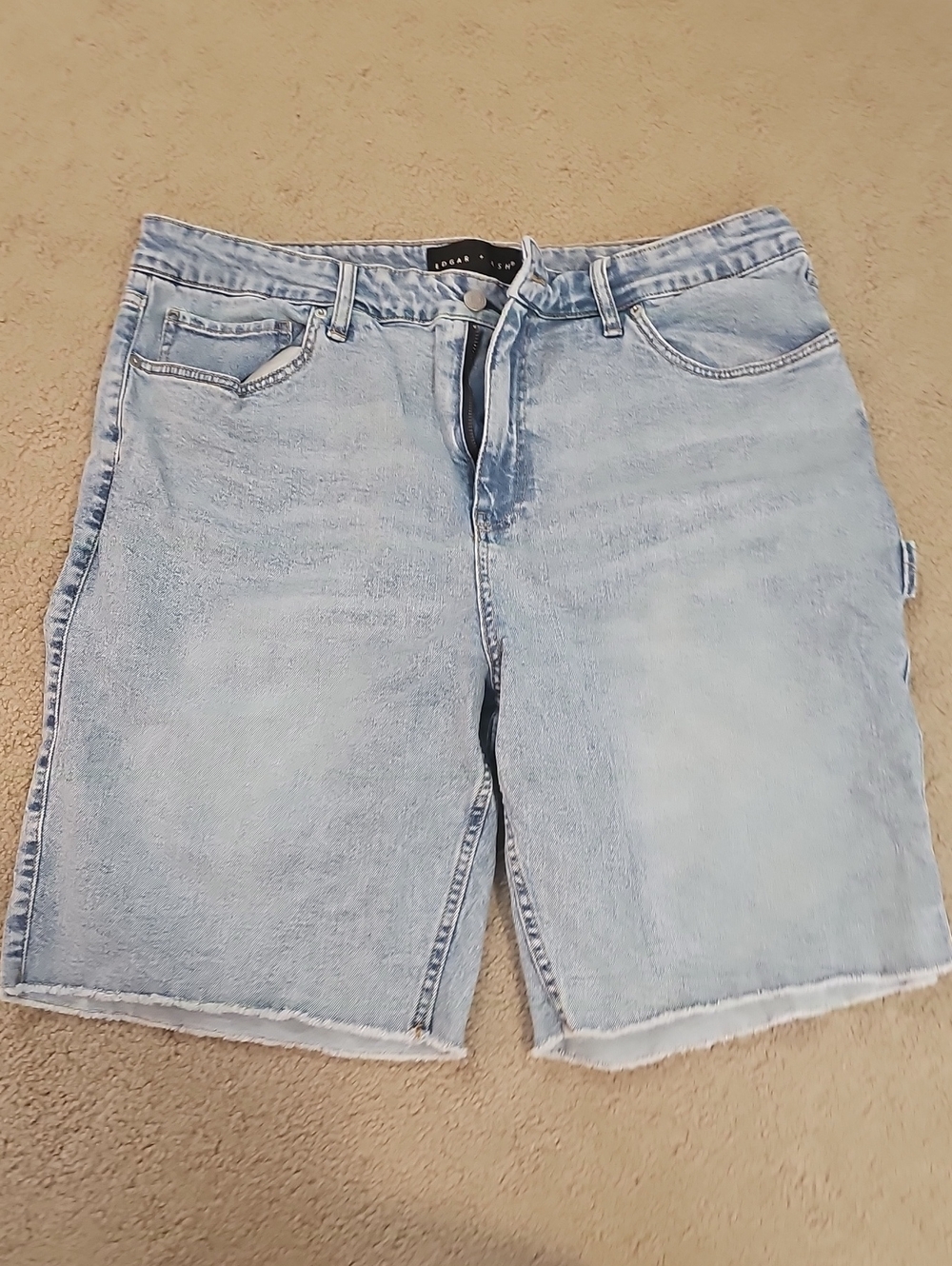 Men's Light Wash Denim Jean Shorts